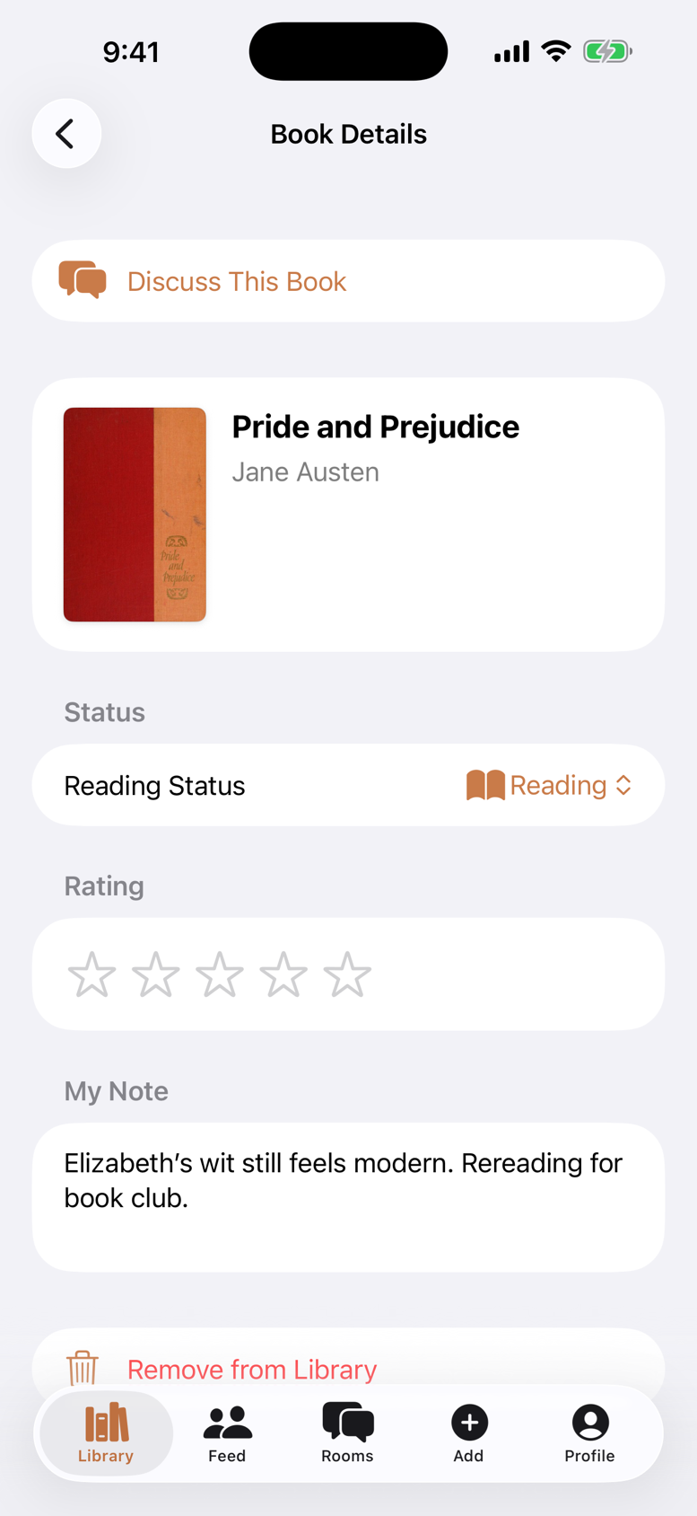 Book details and notes